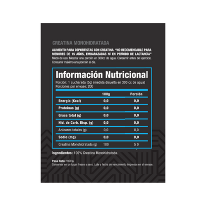 Creatina 100% Monohidrato – 300g | PRIMETECH